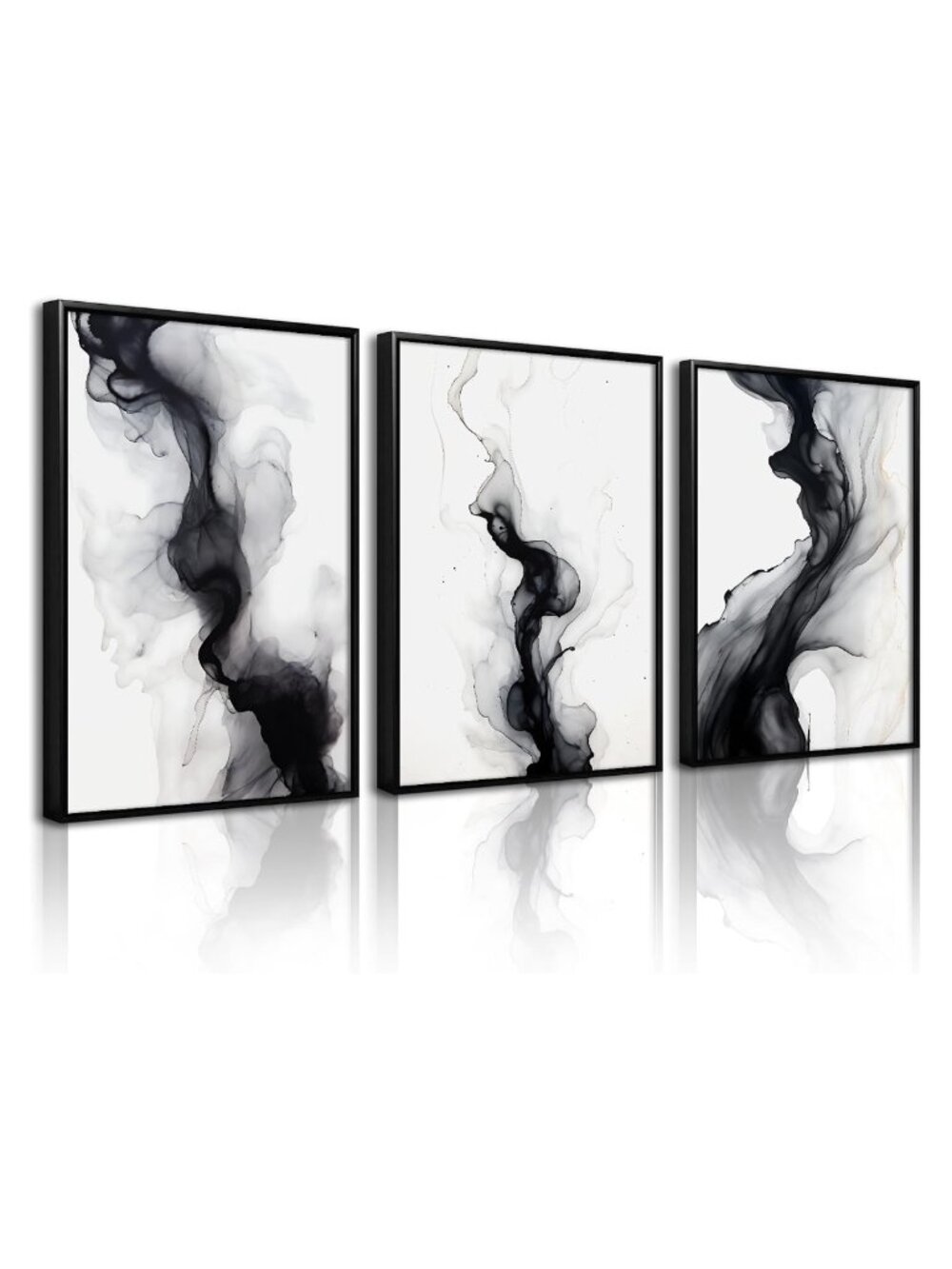 3 Piece Modern Abstract Canvas Wall Art Set 12x16 Unframed